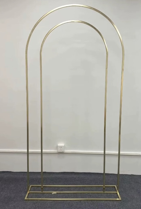 Luxury Electroplated Gold Wedding Arch 100x200cm — Avion Luxe event rental