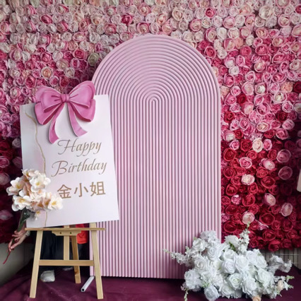 Ripple Plinth Acrylic Panel Arch 210x110cm — Avion Luxe event rental