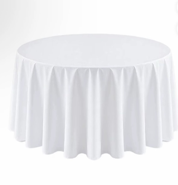 White Nonwoven Tablecloth 120in (10-pack) — Avion Luxe event rental