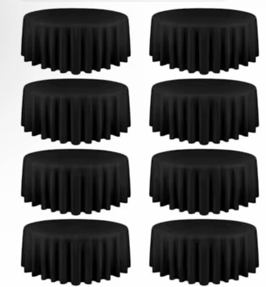 Black Nonwoven Tablecloth 120in (10-pack) — Avion Luxe event rental
