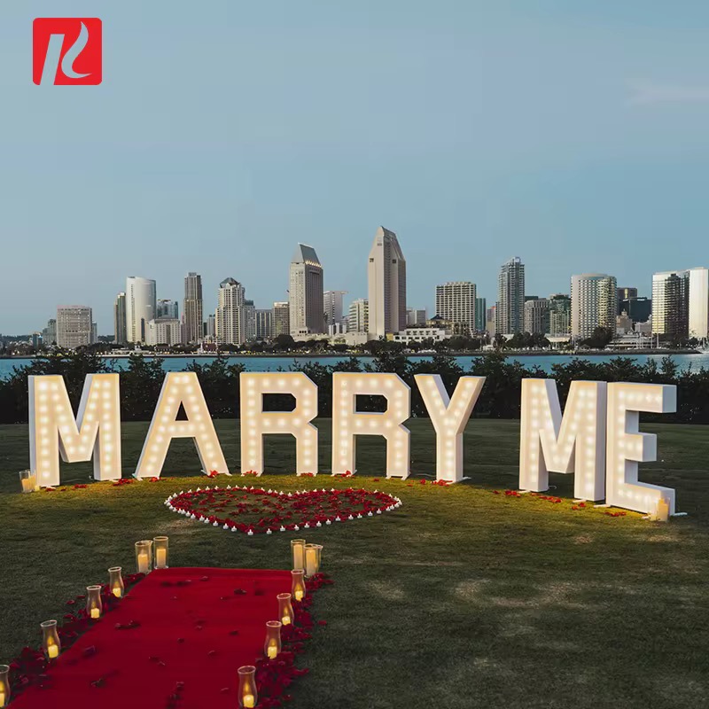 LED Marquee Letters MARRY ME (7 pcs) — Avion Luxe event rental